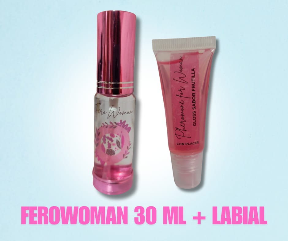 PACK FEROWOMAN 30 ML + LABIAL CON FEROMONAS SABOR FRUTILLA
