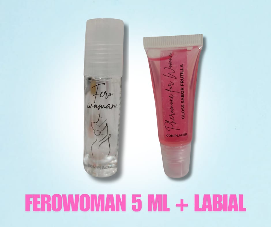 PACK FEROWOMAN 5 ML + LABIAL CON FEROMONAS SABOR FRUTILLA
